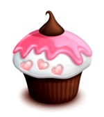 15806152-illustrated-birthday-cupcake-with-chocolate-and-hearts